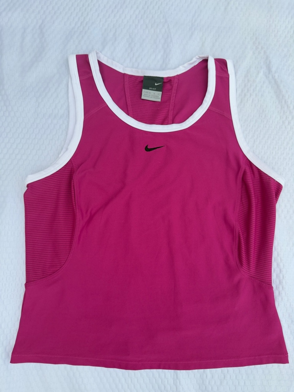 Nike DRI-FIT Athletic Tank with White Trim EMBROY LOGO